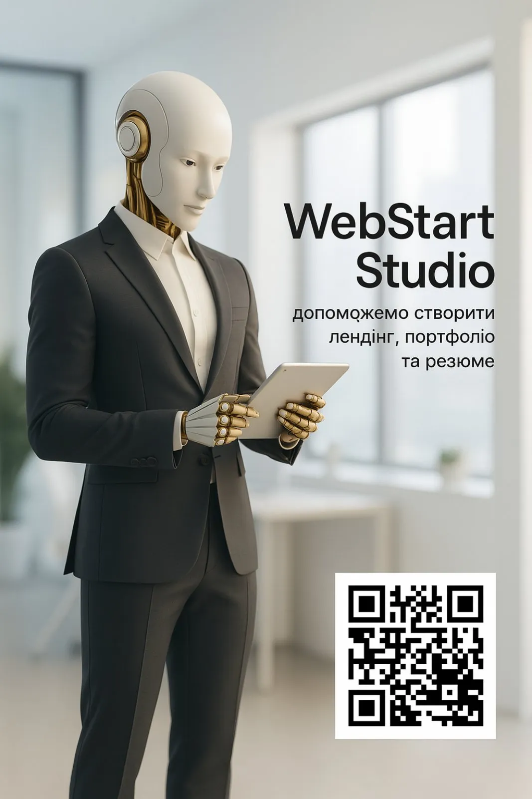 Приклад веб-дизайну - сучасний лендінг для бізнесу з градієнтним фоном