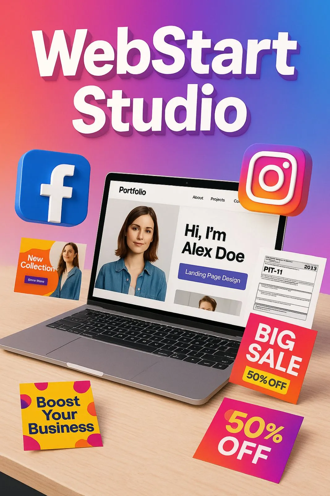 Лендінг для юридичної фірми з описом послуг та контактами