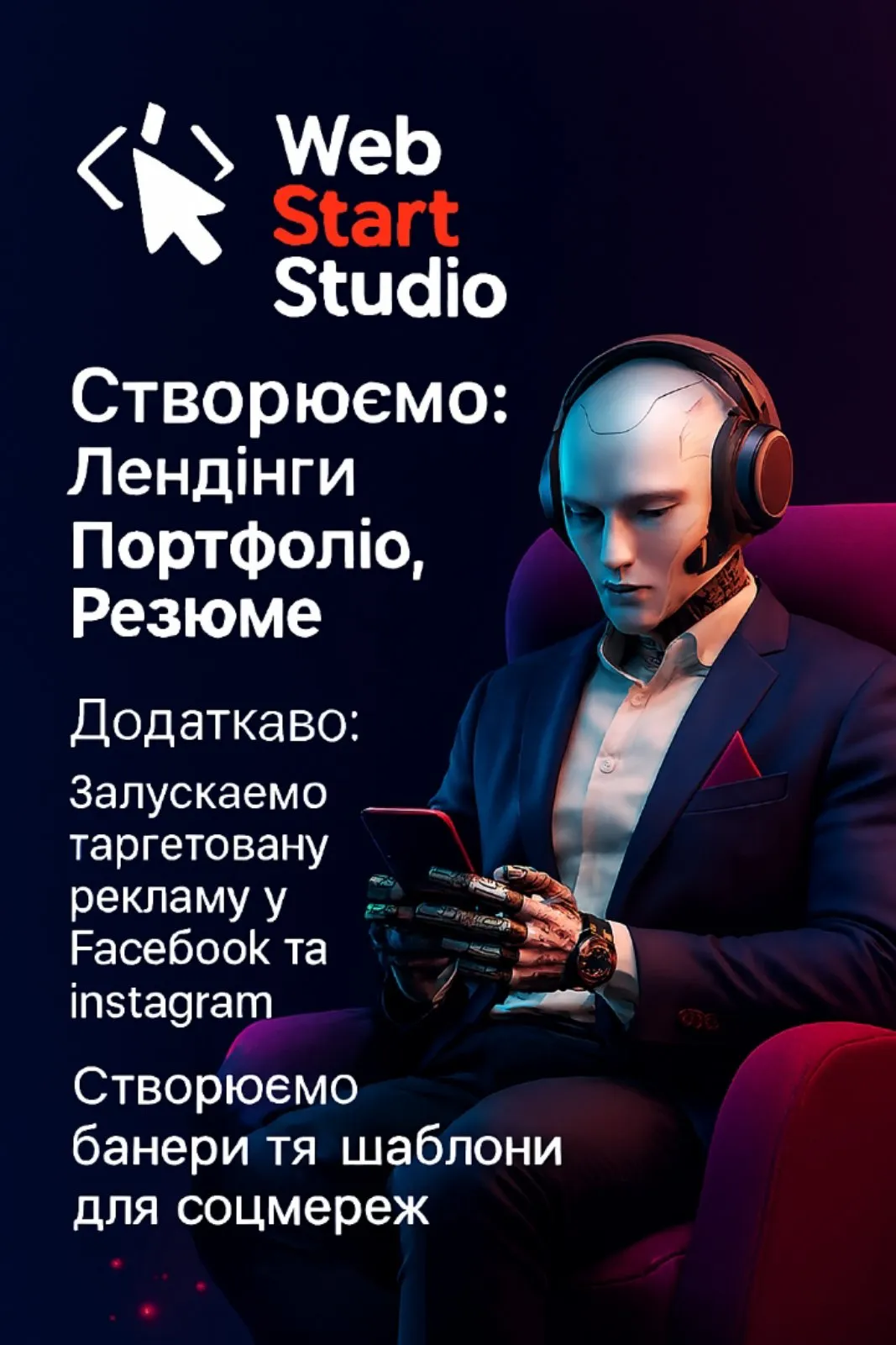 Електронне резюме з яскравими акцентними кольорами та структурованими блоками