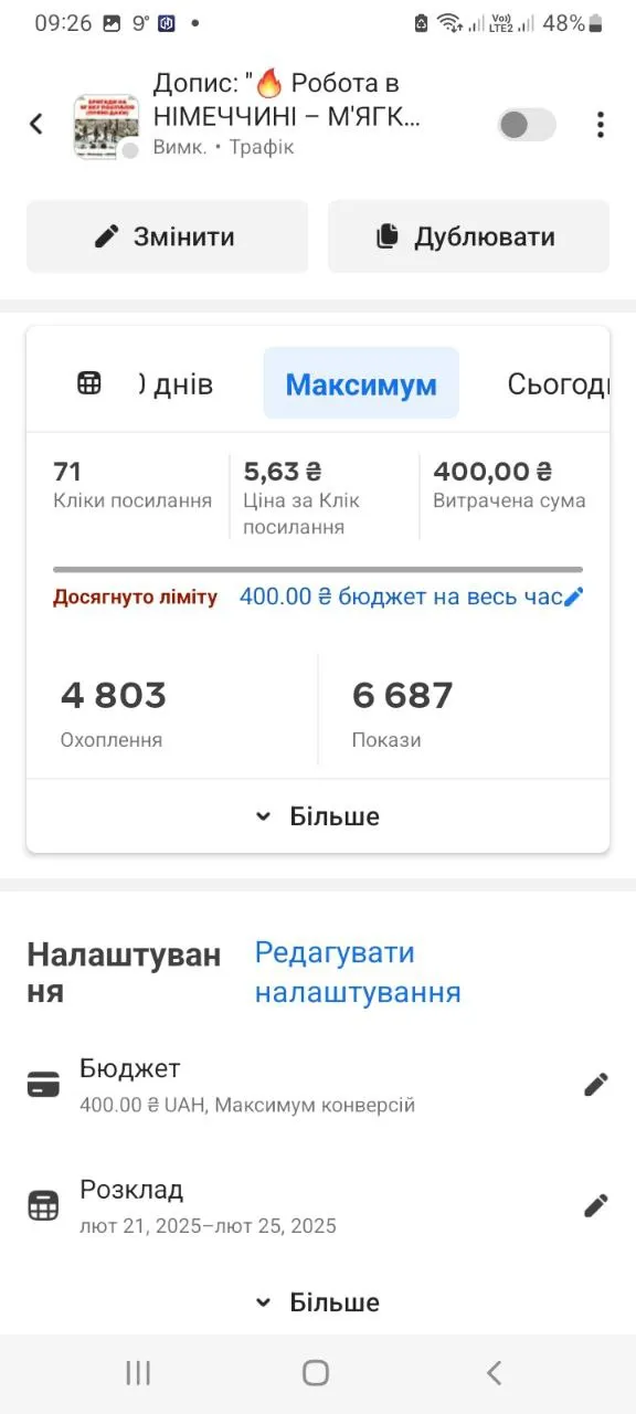 Результат кампанії 6 – реклама на теплу аудиторію дала найвищу ефективність